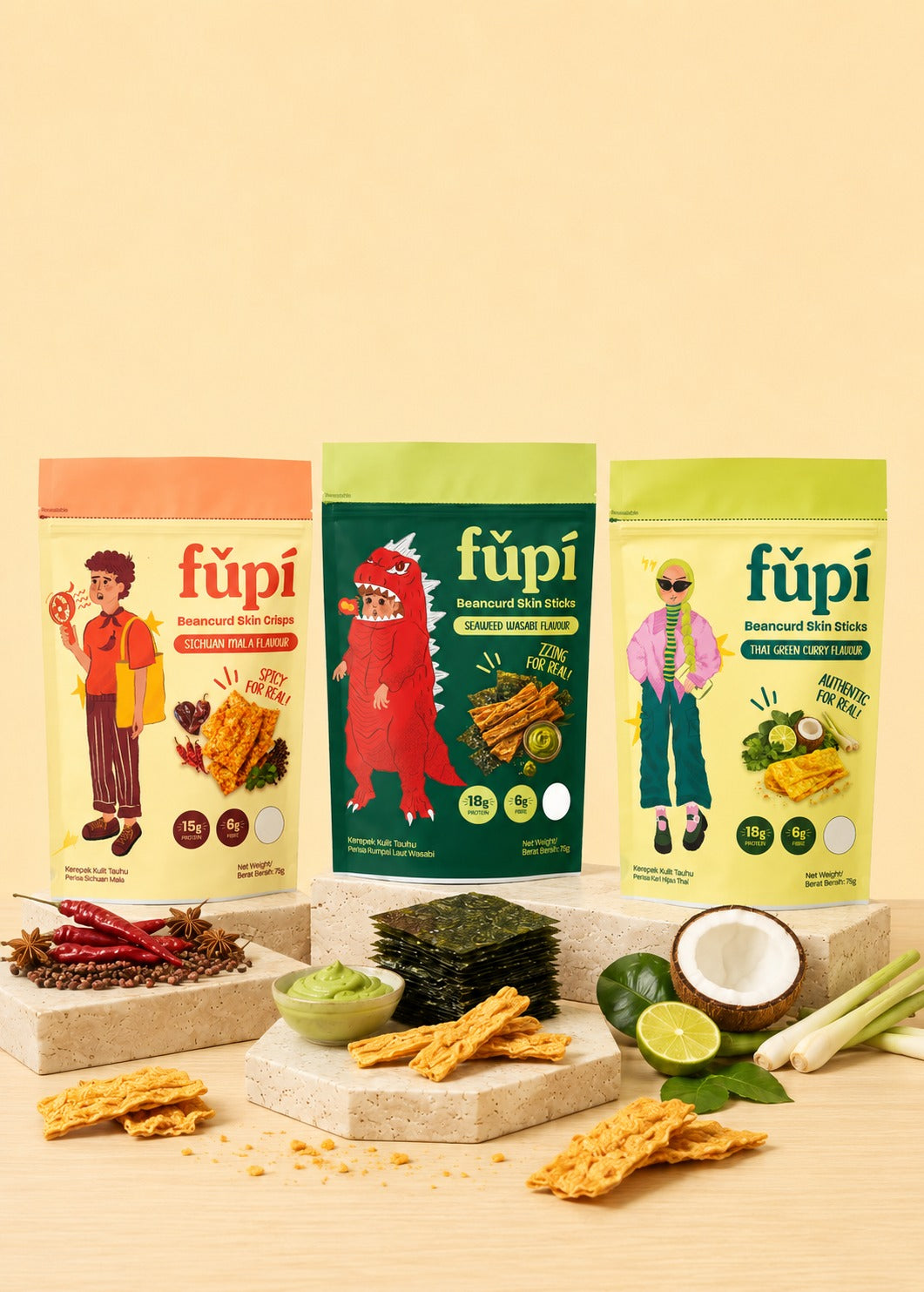 Seaweed Wasabi, Hot Pot Tomato & Sichuan Mala Starter Pack
